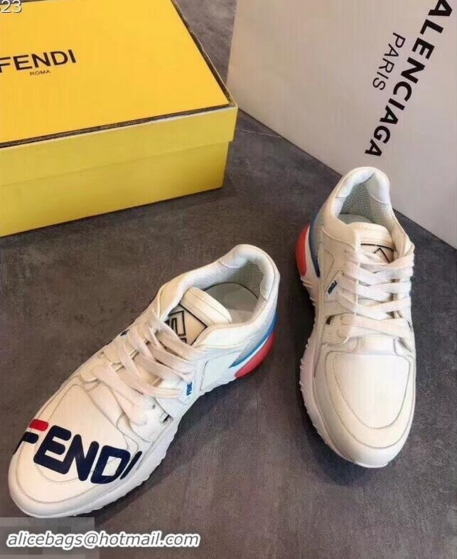 Buy Latest Fendi Mania Logo Sneakers For Women/Men F94002 White 2019