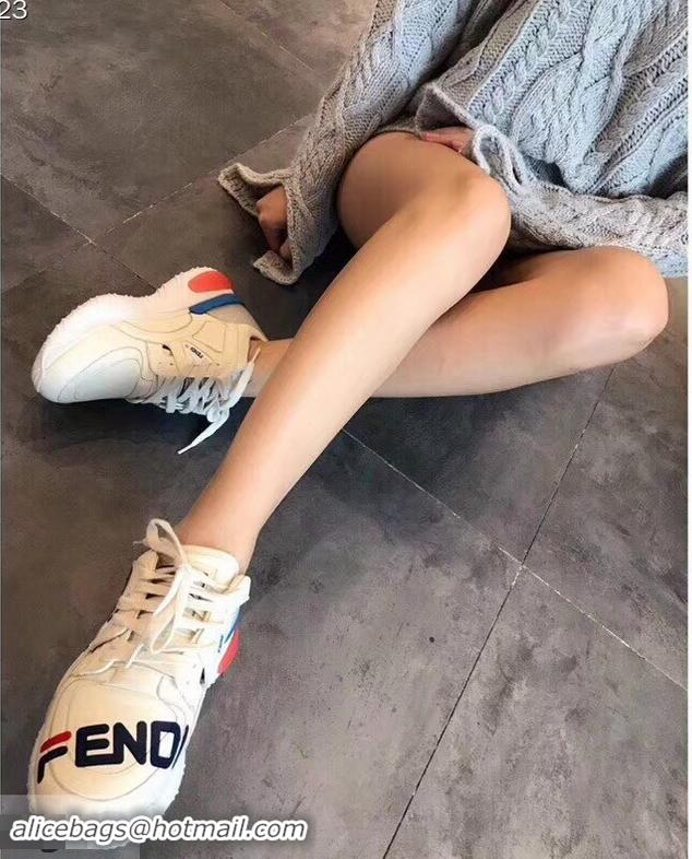 Buy Latest Fendi Mania Logo Sneakers For Women/Men F94002 White 2019