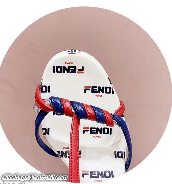 Low Price Fendi FendiMania Logo Strappy Stiletto Sandals F94001 White 2019