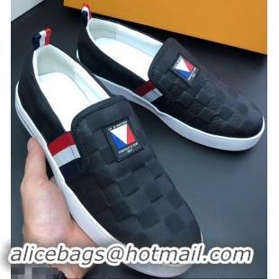 Imitation Louis Vuitton America's Cup Men's Slip On Sneakers LV96723 Black