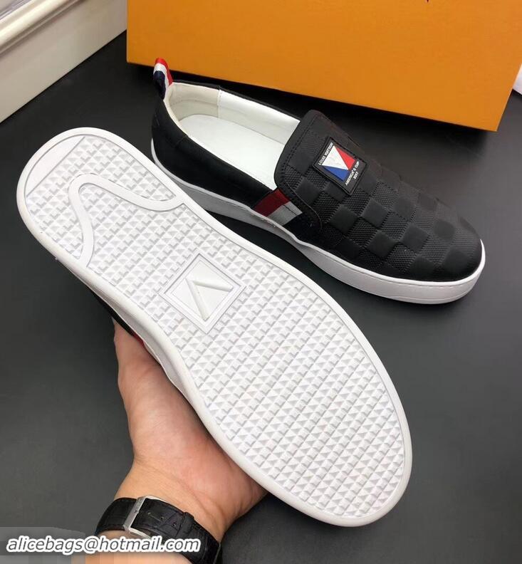 Imitation Louis Vuitton America's Cup Men's Slip On Sneakers LV96723 Black