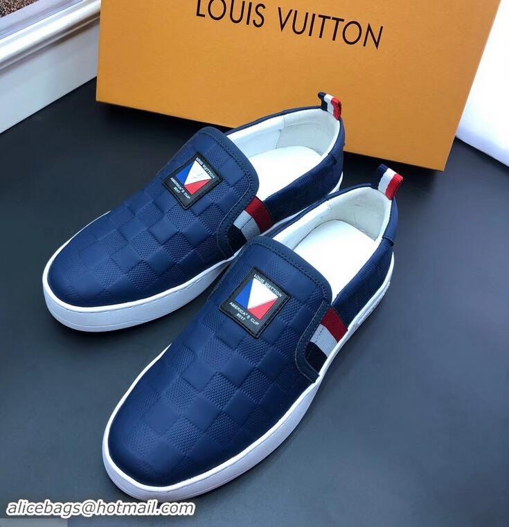 Good Price Louis Vuitton America's Cup Men's Slip On Sneakers LV96723 Blue