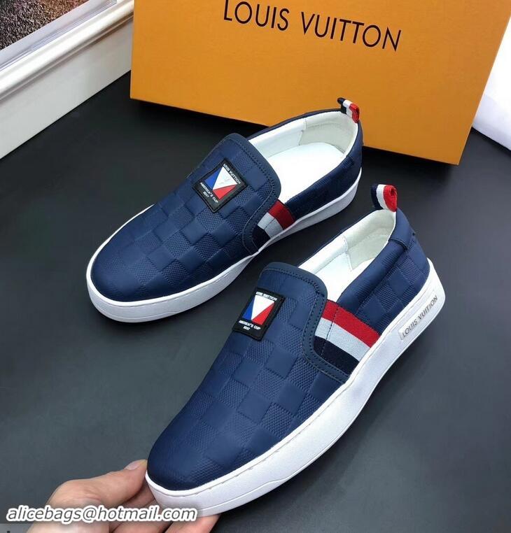 Good Price Louis Vuitton America's Cup Men's Slip On Sneakers LV96723 Blue