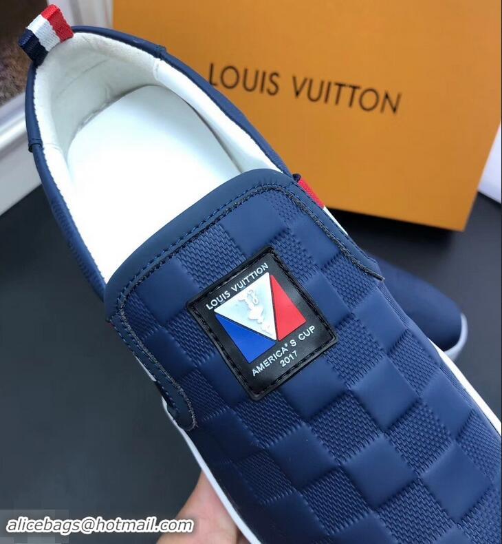 Good Price Louis Vuitton America's Cup Men's Slip On Sneakers LV96723 Blue