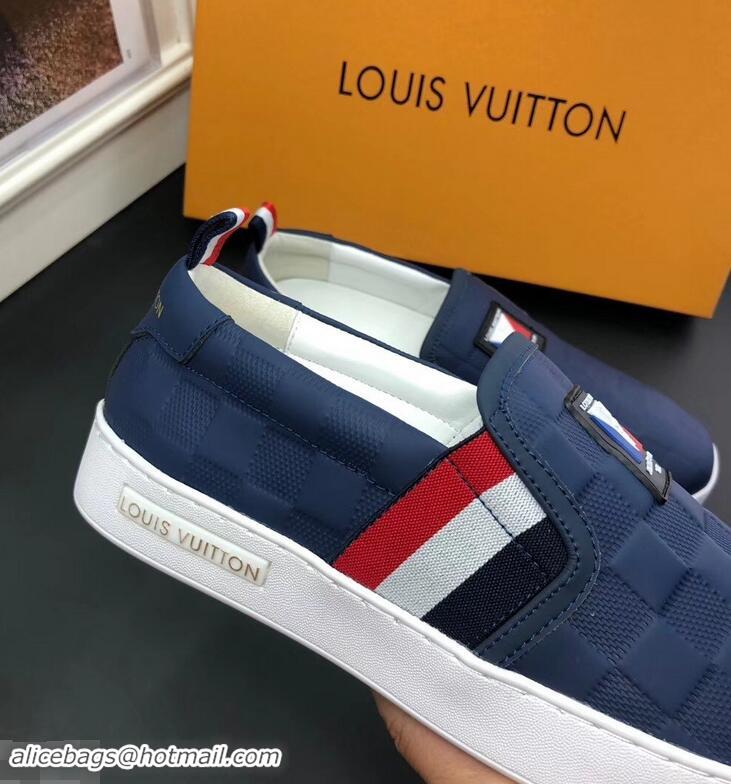 Good Price Louis Vuitton America's Cup Men's Slip On Sneakers LV96723 Blue