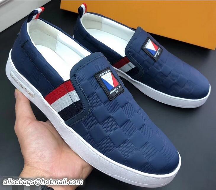 Good Price Louis Vuitton America's Cup Men's Slip On Sneakers LV96723 Blue