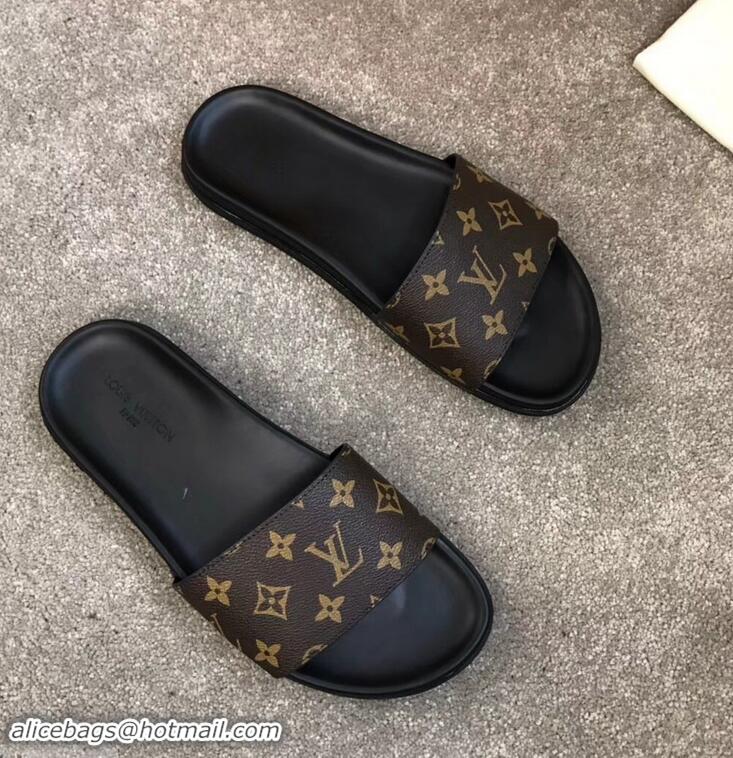 Purchase Grade Louis Vuitton Waterfront Rubber Mules LV96727 Monogram Canvas