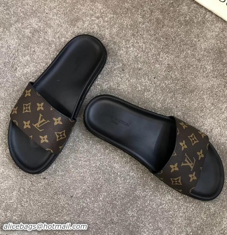 Purchase Grade Louis Vuitton Waterfront Rubber Mules LV96727 Monogram Canvas