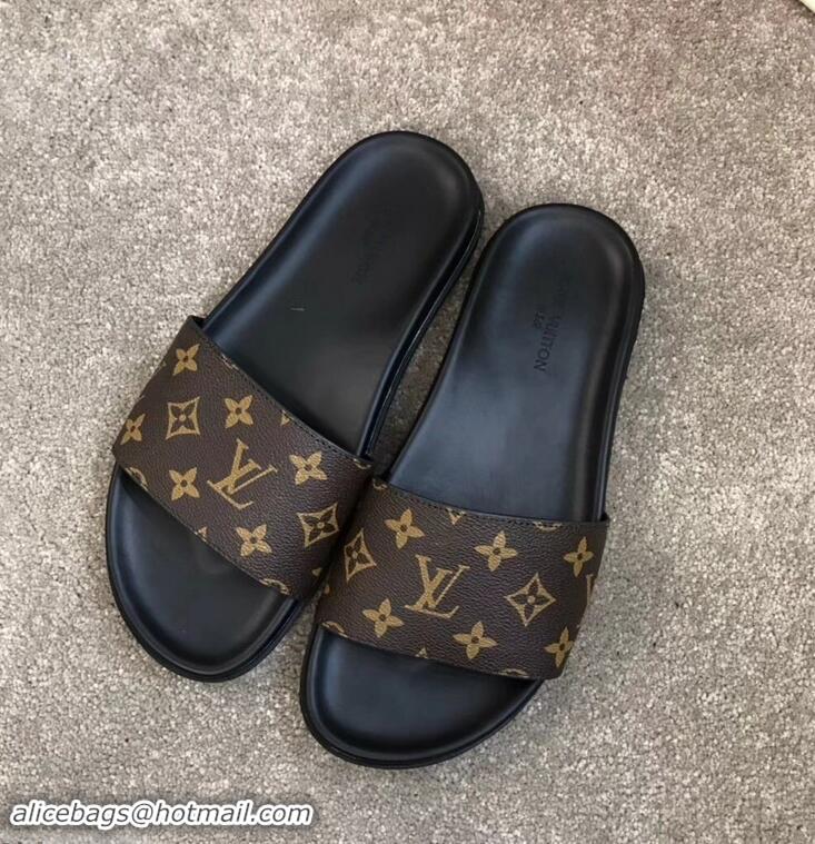 Purchase Grade Louis Vuitton Waterfront Rubber Mules LV96727 Monogram Canvas