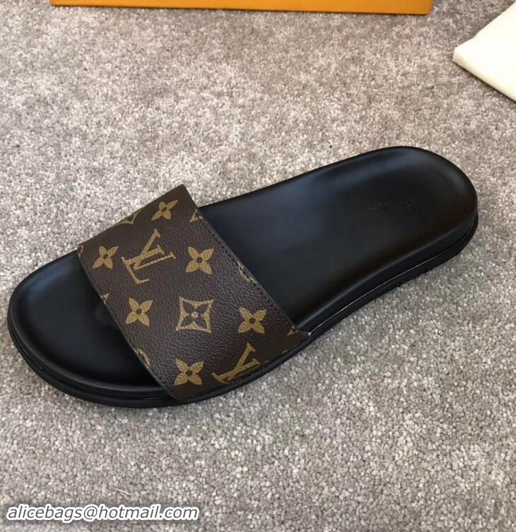 Purchase Grade Louis Vuitton Waterfront Rubber Mules LV96727 Monogram Canvas