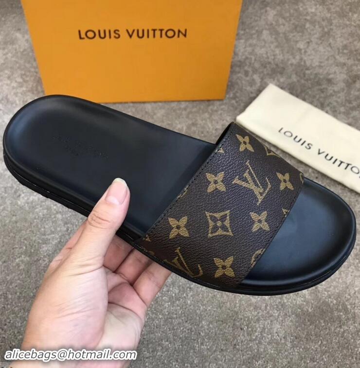 Purchase Grade Louis Vuitton Waterfront Rubber Mules LV96727 Monogram Canvas