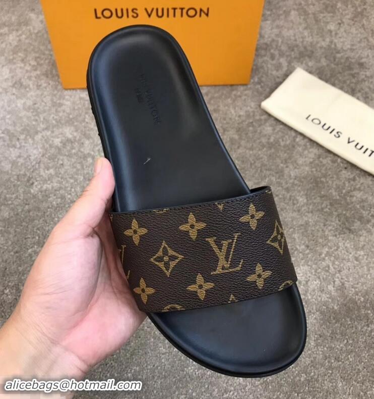 Purchase Grade Louis Vuitton Waterfront Rubber Mules LV96727 Monogram Canvas