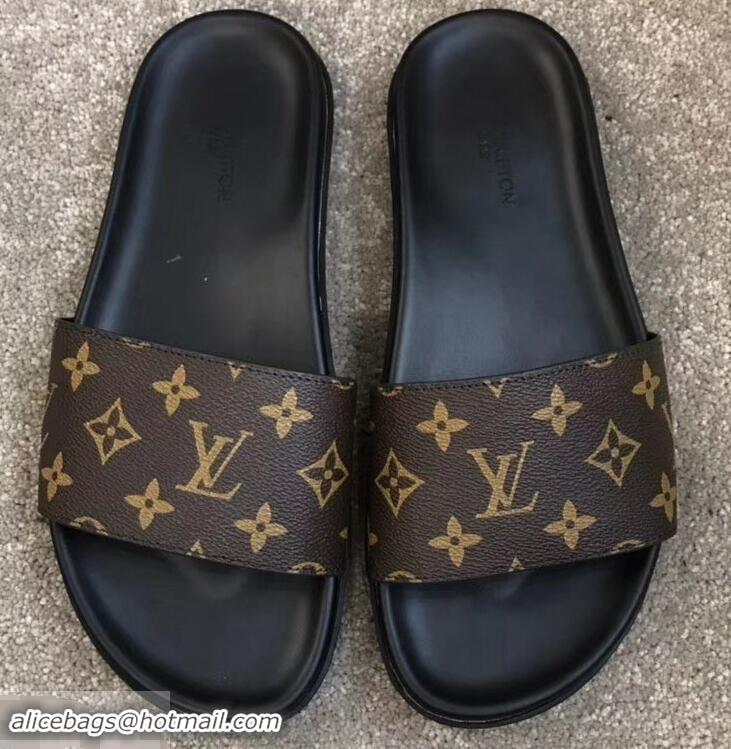 Purchase Grade Louis Vuitton Waterfront Rubber Mules LV96727 Monogram Canvas