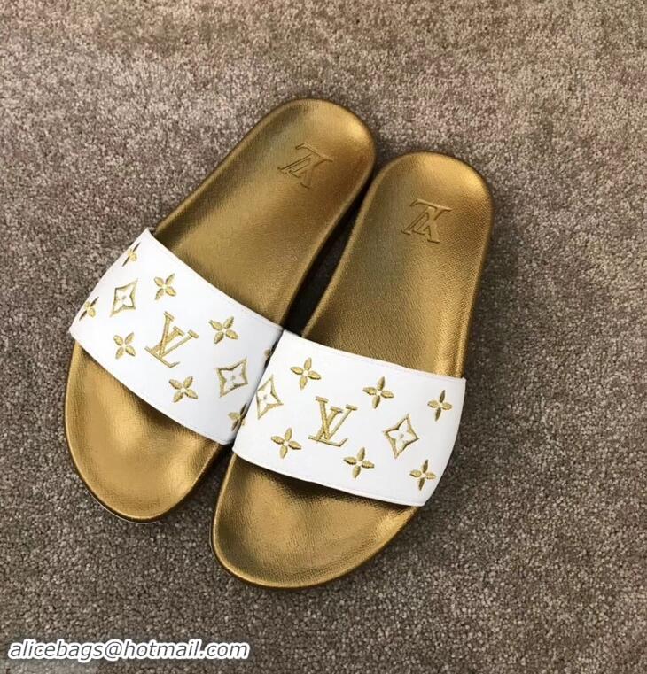 Fashion Discount Louis Vuitton Waterfront Rubber Mules Mules LV96727 Monogram Gold