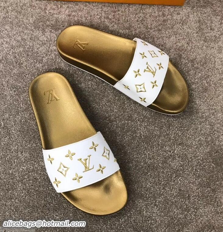 Fashion Discount Louis Vuitton Waterfront Rubber Mules Mules LV96727 Monogram Gold