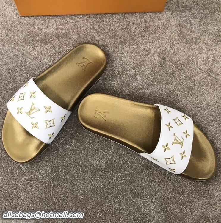 Fashion Discount Louis Vuitton Waterfront Rubber Mules Mules LV96727 Monogram Gold