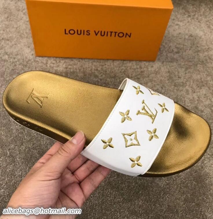 Fashion Discount Louis Vuitton Waterfront Rubber Mules Mules LV96727 Monogram Gold