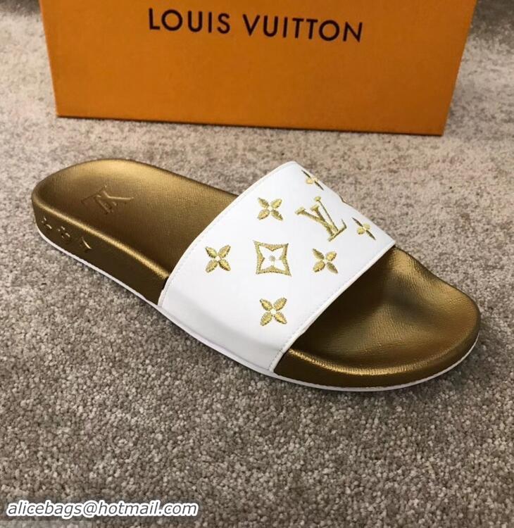 Fashion Discount Louis Vuitton Waterfront Rubber Mules Mules LV96727 Monogram Gold