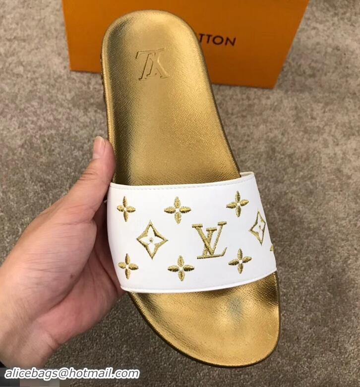 Fashion Discount Louis Vuitton Waterfront Rubber Mules Mules LV96727 Monogram Gold