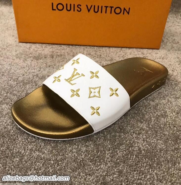 Fashion Discount Louis Vuitton Waterfront Rubber Mules Mules LV96727 Monogram Gold