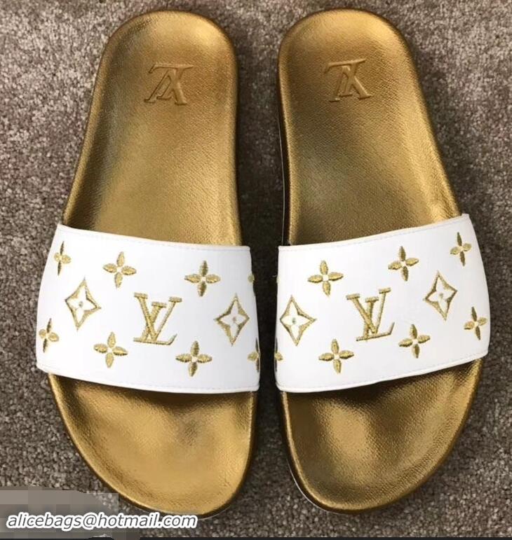 Fashion Discount Louis Vuitton Waterfront Rubber Mules Mules LV96727 Monogram Gold