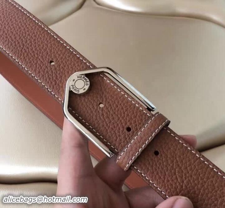 Cute Hermes Belt 38MM 619013 Brown