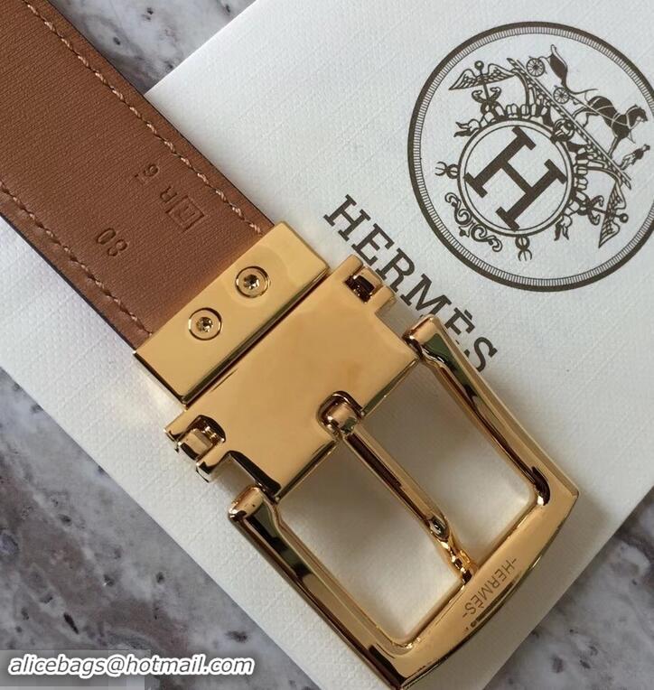 Trendy Design Hermes Square Buckle Leather Belt 619016 Fuchsia/Gold