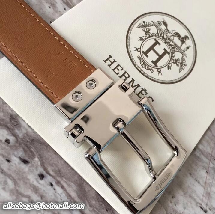 Popular Style Hermes Square Buckle Leather Belt 619016 Red/Silver