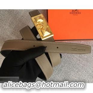 Perfect Hermes Width 2.5cm Collier De Chien Buckle Belt Etoupe/Gold 619017