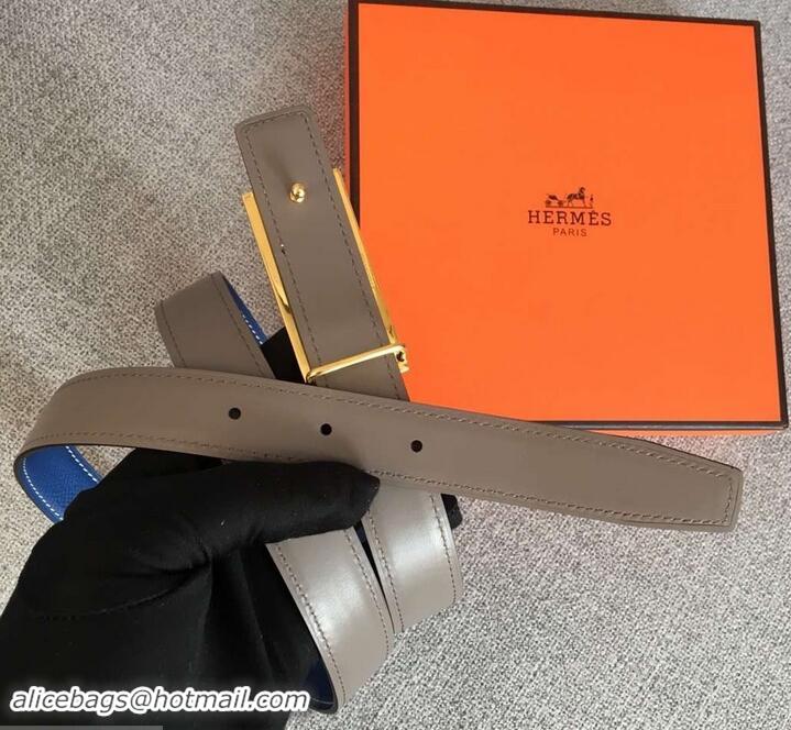 Best Quality Hermes Width 2.5cm Collier De Chien Buckle Belt 619018 Blue/Gold