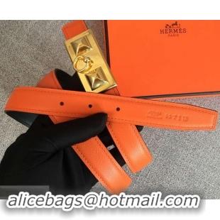 Best Product Hermes Width 2.5cm Collier De Chien Buckle Belt 619018 Orange/Gold