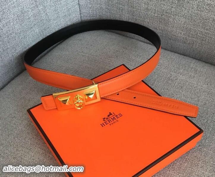 Best Product Hermes Width 2.5cm Collier De Chien Buckle Belt 619018 Orange/Gold