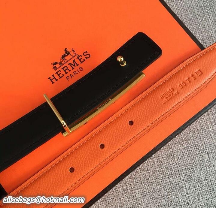 Best Product Hermes Width 2.5cm Collier De Chien Buckle Belt 619018 Orange/Gold