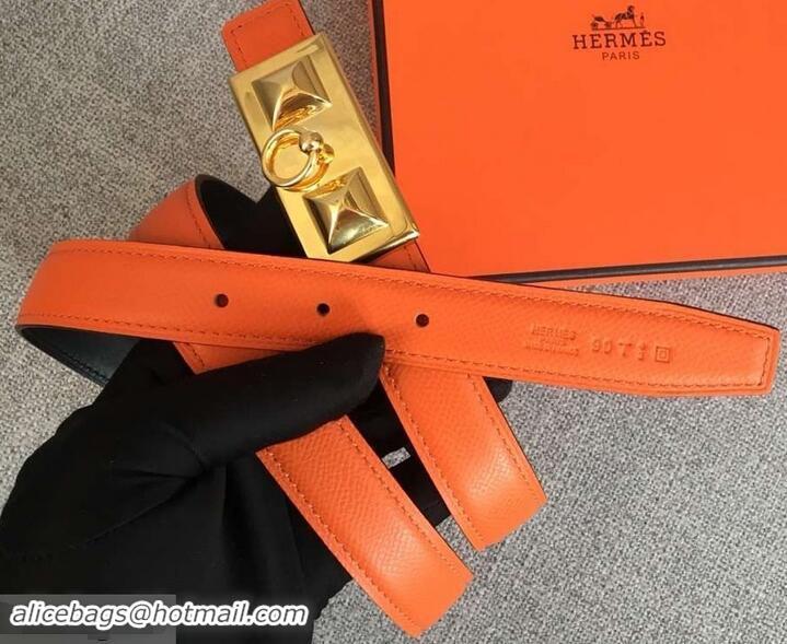 Best Product Hermes Width 2.5cm Collier De Chien Buckle Belt 619018 Orange/Gold