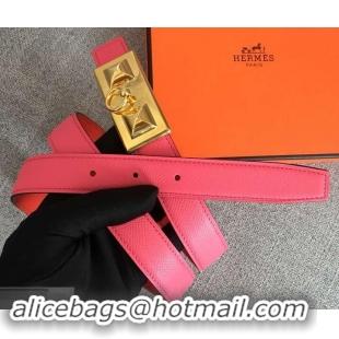 Best Luxury Hermes Width 2.5cm Collier De Chien Buckle Belt 619018 Pink/Gold