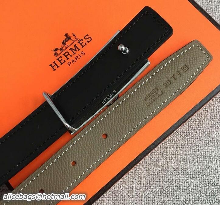 New Fashion Luxury Hermes Width 2.5cm Collier De Chien Buckle Belt 619018 Etoupe/Silver