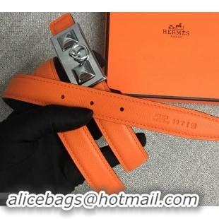 Famous Hermes Width 2.5cm Collier De Chien Buckle Belt 619018 Orange/Silver