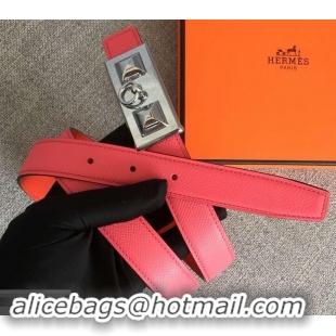 Super Quality Hermes Width 2.5cm Collier De Chien Buckle Belt 619018 Pink/Silver