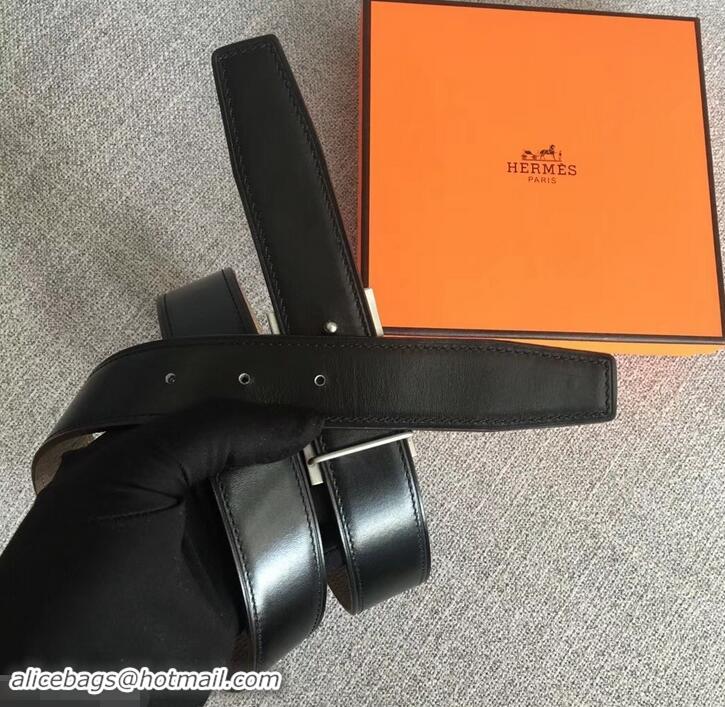 Good Product Hermes Width 3.2cm Reversible Leather Constance H Buckle Belt 619021 Etoupe/Silver