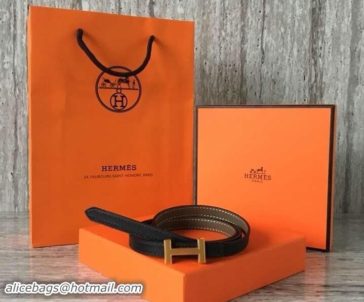 Durable Hermes Width 1.3cm Reversible Leather Constance H Buckle Belt 619022 Etoupe/Gold