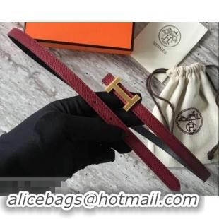 Purchase Hermes Width 1.3cm Reversible Leather Constance H Buckle Belt 619023 Date Red/Pink Gold