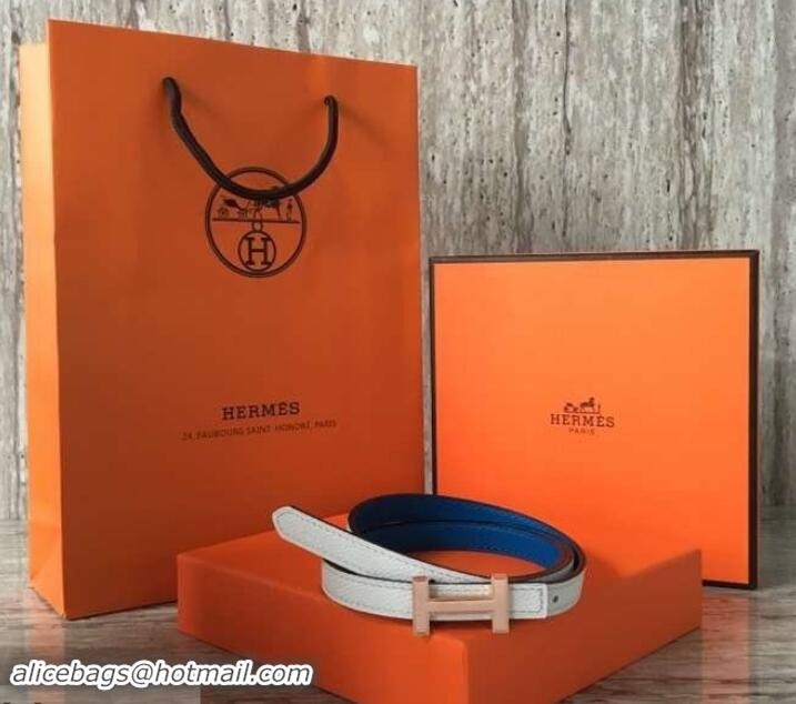 Grade Quality Hermes Width 1.3cm Reversible Leather Constance H Buckle Belt 619023 White/Pink Gold