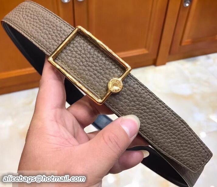 Cheapest Hermes Width 3.2cm Oscar Buckle Reversible Leather Belt 619025 Camel/Gold