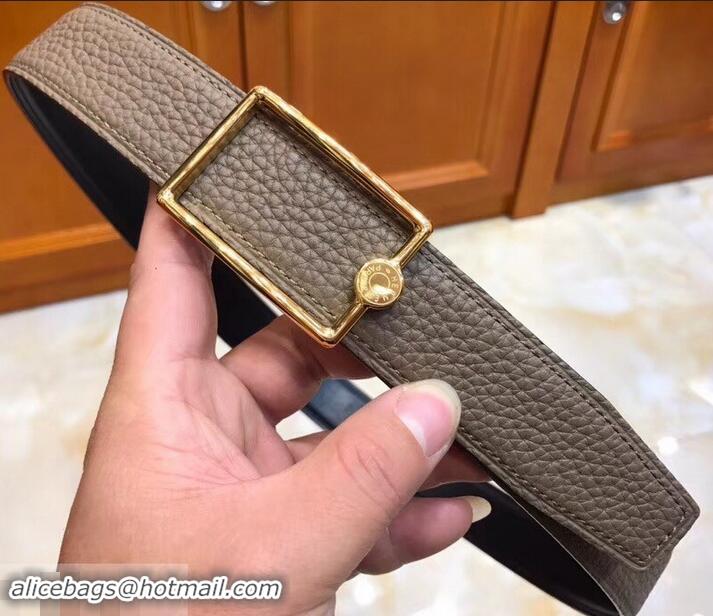 Cheapest Hermes Width 3.2cm Oscar Buckle Reversible Leather Belt 619025 Camel/Gold