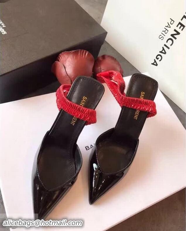 Good Quality Saint Laurent Point Heel With Flower Y83009 Red