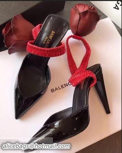 Good Quality Saint Laurent Point Heel With Flower Y83009 Red