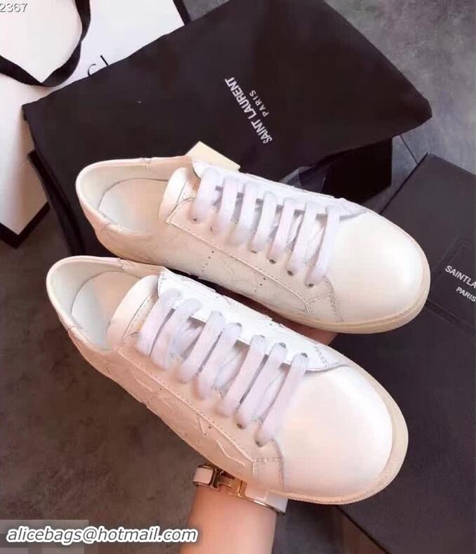 Luxurious Saint Laurent Signature Court SL/06 California Sneakers Y85919 White