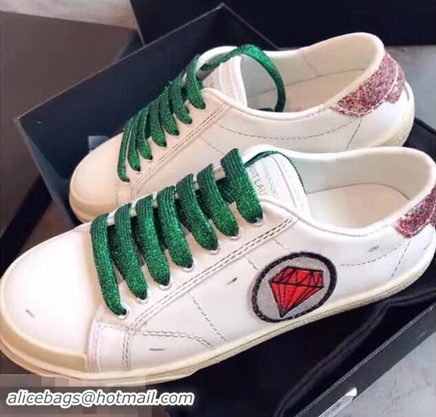 Low Price Saint Laurent Court SL06 Sneakers Y86715 Green