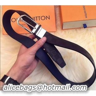 Top Quality Louis Vuitton Width 3.5cm Double Sides Belts 621011 Black/Blue