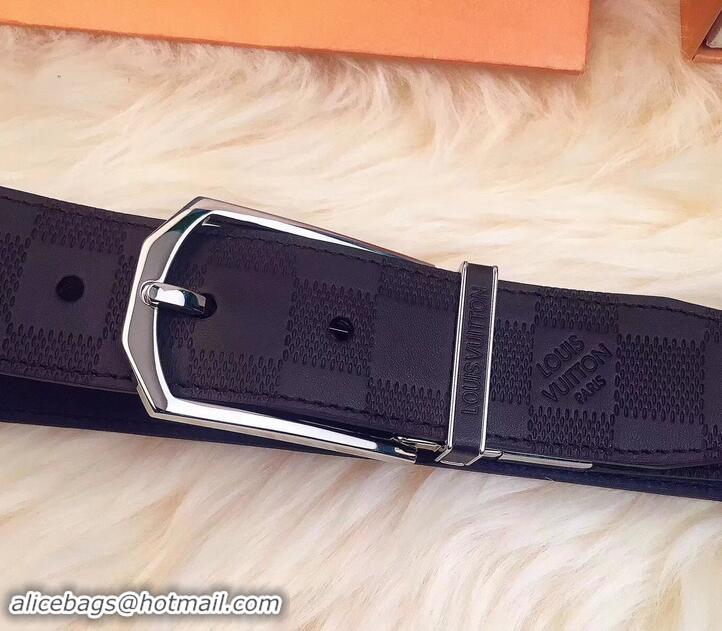 Top Quality Louis Vuitton Width 3.5cm Double Sides Belts 621011 Black/Blue